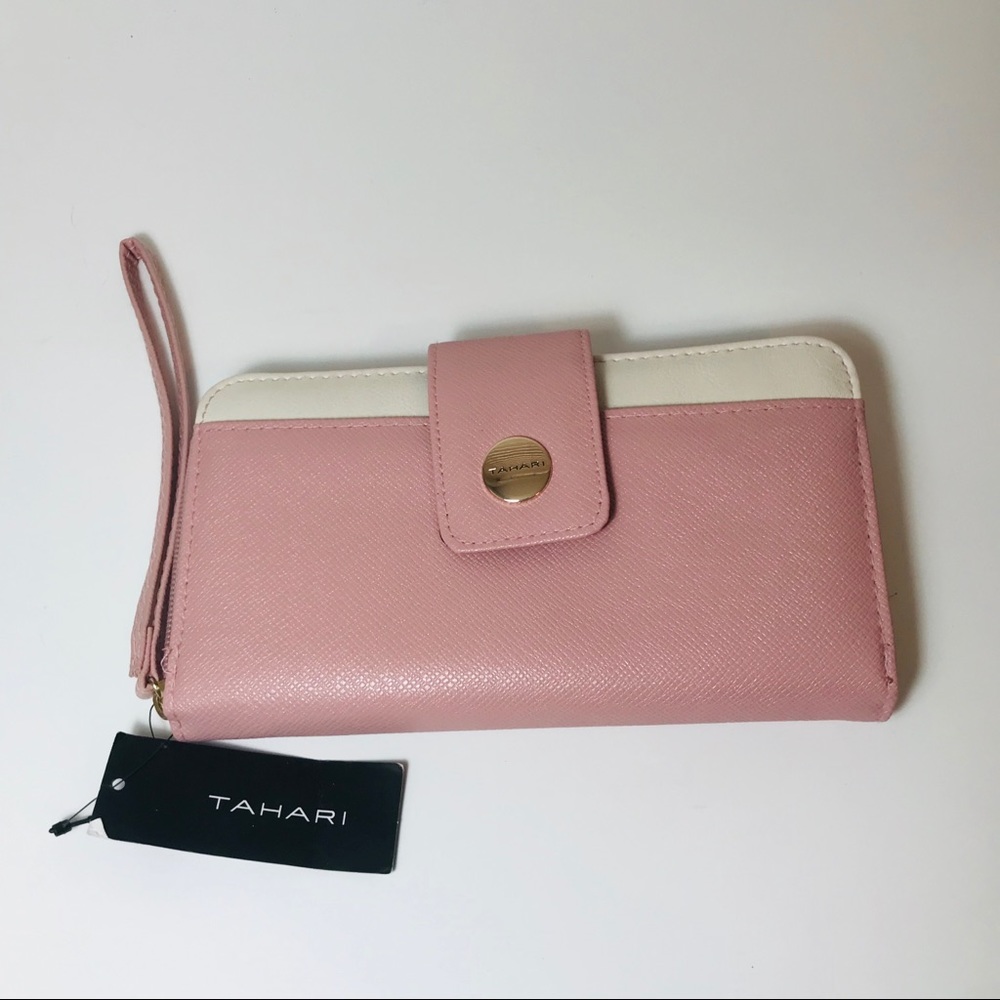 Tahari 'Sammy' Clutch in Dusty Rose